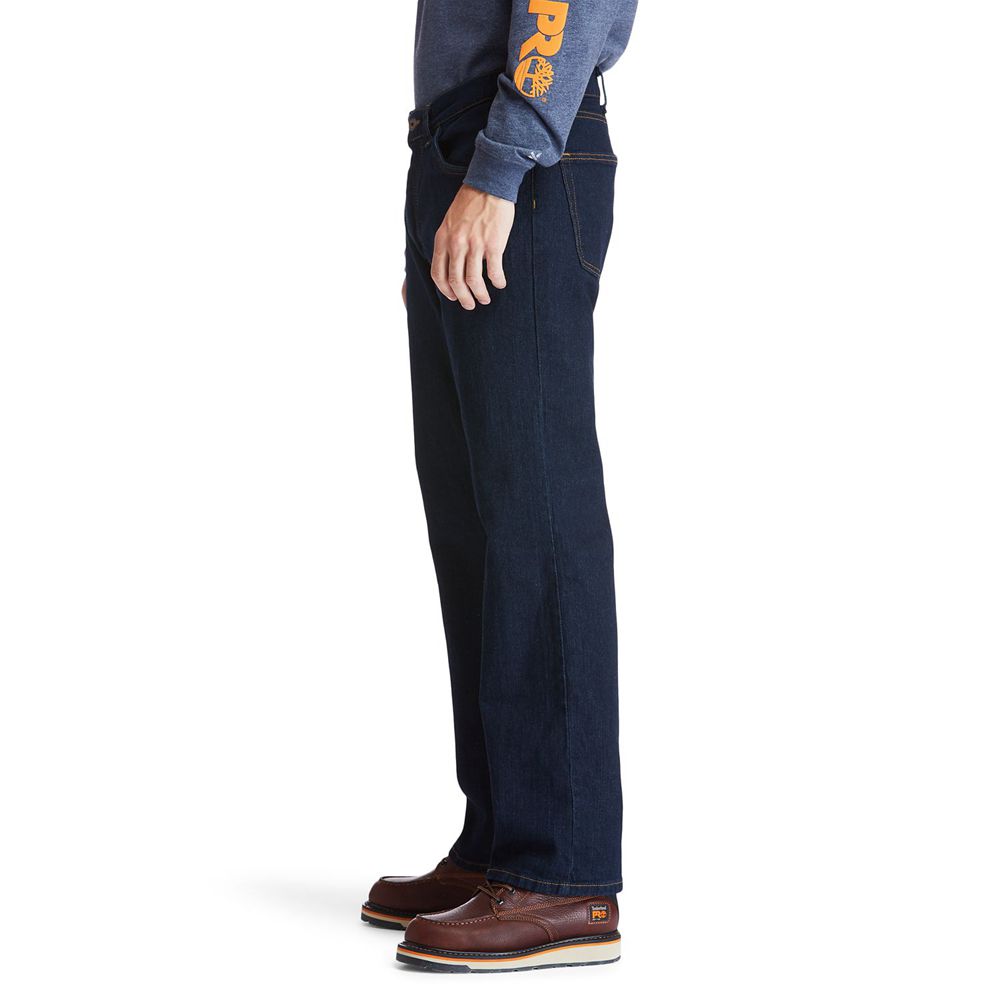 Pantalones Timberland Hombre Pro® Grit-N-Grind Straight Fit Flex Denim Work Azul Marino - Chile DFN-